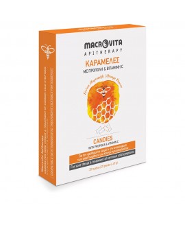 Macrovita Candies with Propolis, Vitamin C & Herbal Extracts – Mountain Tea, Echinacea, Sage