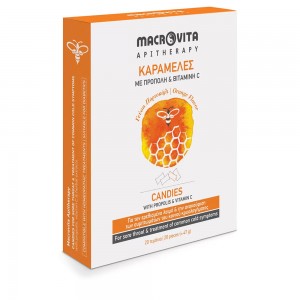 Macrovita Candies with Propolis, Vitamin C & Herbal Extracts – Mountain Tea, Echinacea, Sage